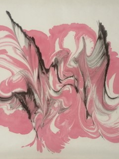 Crane birds flying up