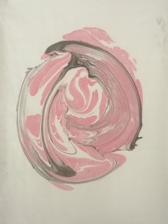 Crane bird caring for it's family 